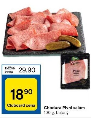 Salám pivní Beskydské uzeniny Chodura