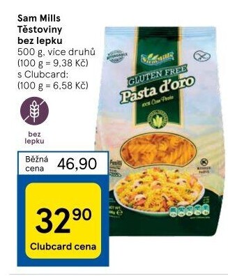 Těstoviny bez lepku Sam Mills