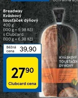 Toustový chléb kváskový dýňový Breadway
