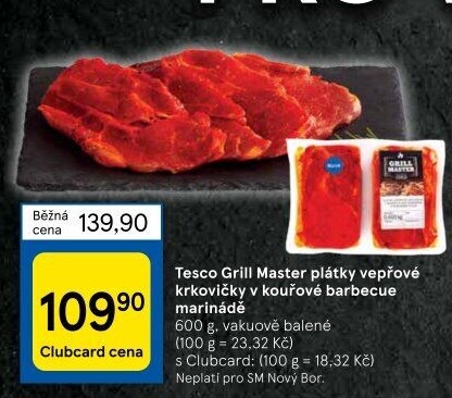 Vepřová krkovice marinovaná Grill Master Tesco