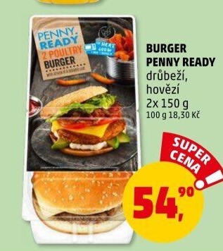 Hovězí burger Penny Ready