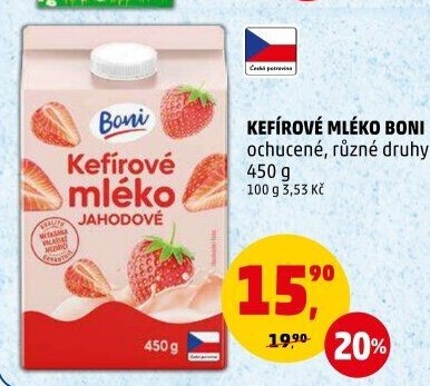Kefírové mléko ochucené Boni