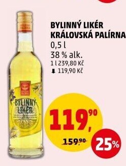 Likér bylinný Královská palírna