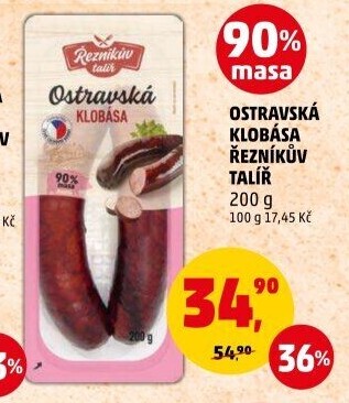 Ostravská klobása Řezníkův talíř