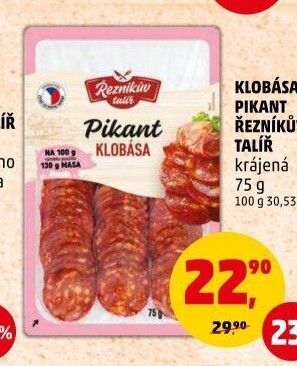 Pikantní klobása Řezníkův talíř