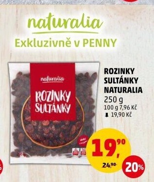 Rozinky Sultánky Naturalia