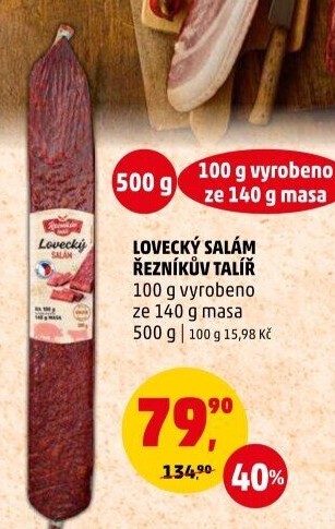 Salám lovecký Řezníkův talíř