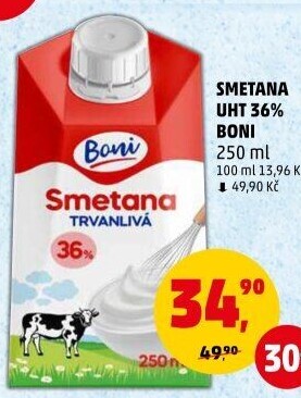 Smetana ke šlehání Boni 36%