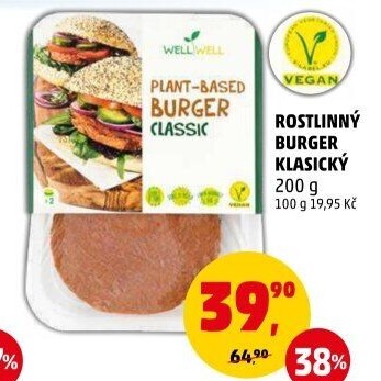 Veganský burger Well Well