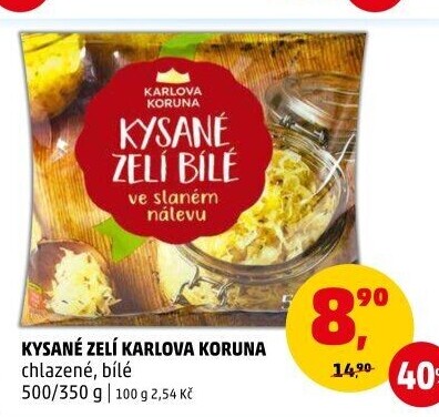 Zelí bílé kysané Karlova Koruna