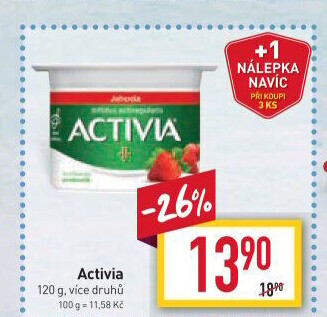 Jogurt ochucený Activia Danone