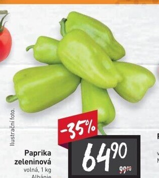 Paprika zelená
