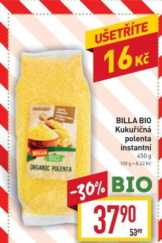 Polenta kukuřičná bio Billa