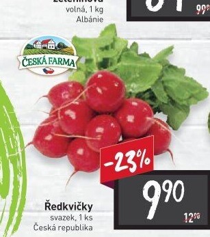 Ředkvičky svazek Česká farma