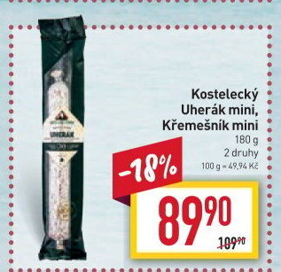 Salám Uherák kostelecký Kostelecké uzeniny