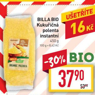 Polenta kukuřičná bio Billa