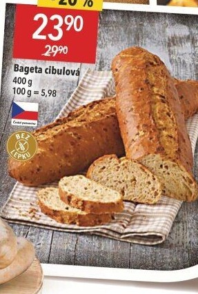 Bageta s cibulkou