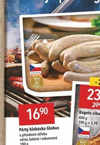 Párty klobása Globus