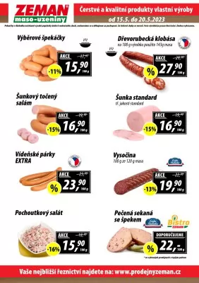 akční leták ZEMAN maso - uzeniny 15.5.2023-20.5.2023