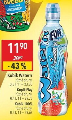 Ochucená voda Waterrr Kubík