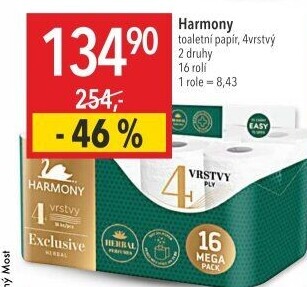 Toaletní papír 4vrstvý Exclusive Harmony