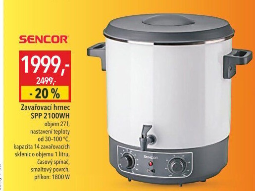 Zavařovací hrnec SPP 2100WH Sencor