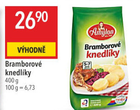 Bramborové knedlíky v prášku Amylon