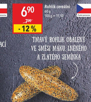 Cereální rohlík