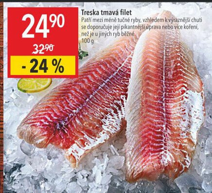 Treska tmavá filety