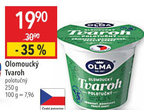Tvaroh polotučný Olomoucký Olma