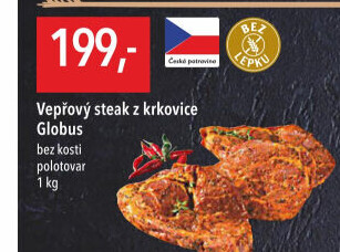 Vepřová krkovice steak Globus