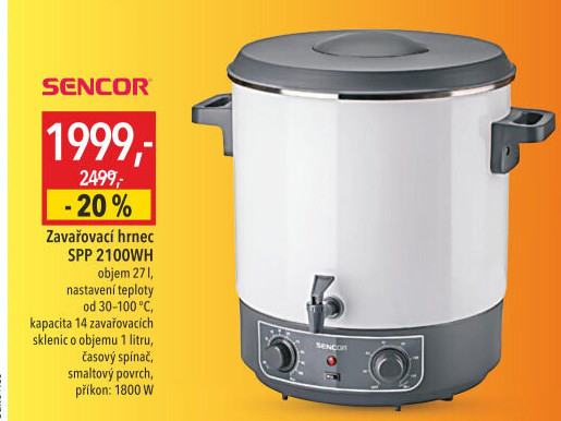 Zavařovací hrnec SPP 2100WH Sencor