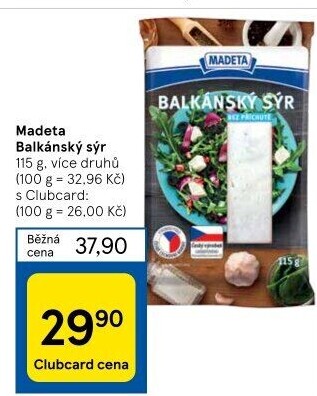 Balkánský sýr Madeta