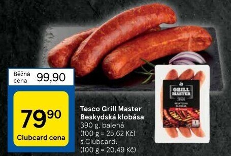Beskydská klobása Tesco Grill Master