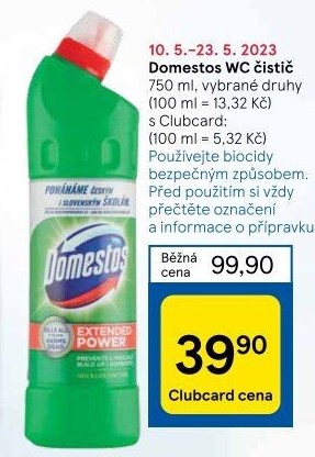 Čistič WC gelový Domestos