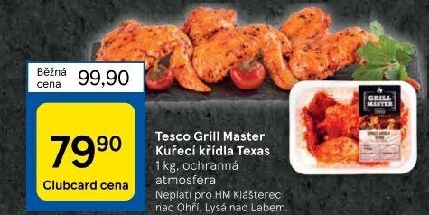 Kuřecí křídla Texas Grill Master Tesco