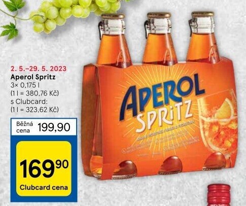 Míchaný nápoj Aperol Spritz
