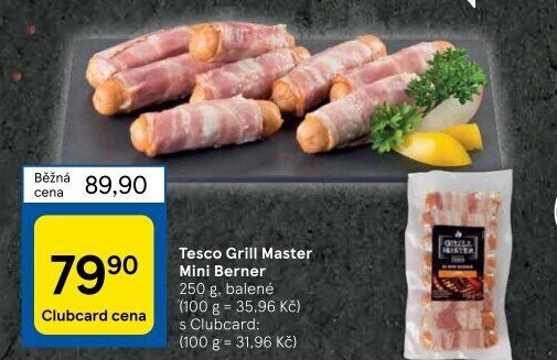 Miniberner se slaninou Grill Master Tesco