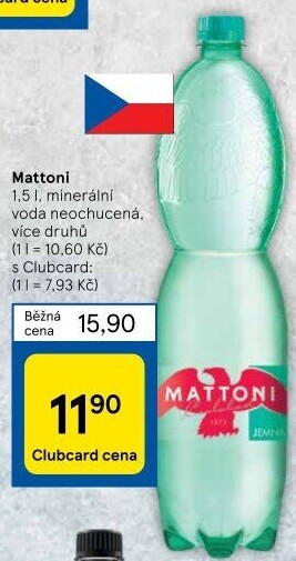 Ochucená voda Mattoni Esence