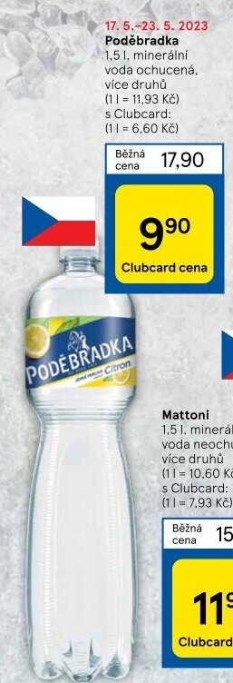 Ochucená voda Poděbradka