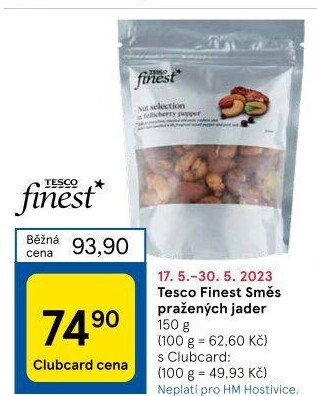 Oříšky pražené Tesco Finest