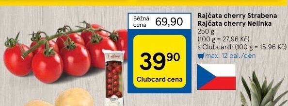 Rajčata cherry keříková Čerstvě utrženo