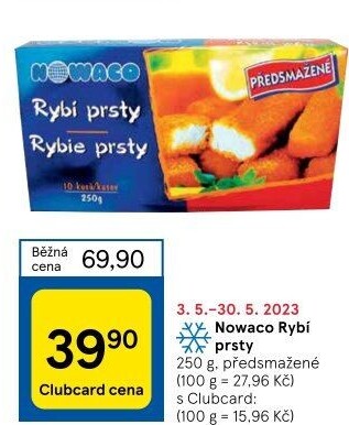 Rybí prsty předsmažené mražené Nowaco