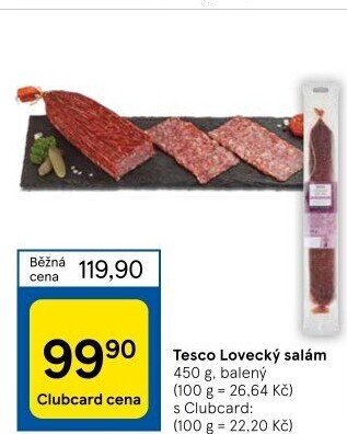Salám lovecký Tesco