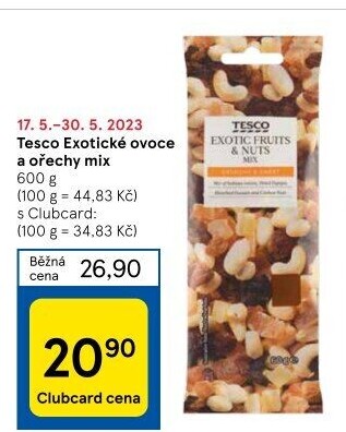 Směs sušeného ovoce a ořechů Tesco