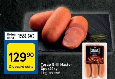 Špekáčky Grill Master Tesco