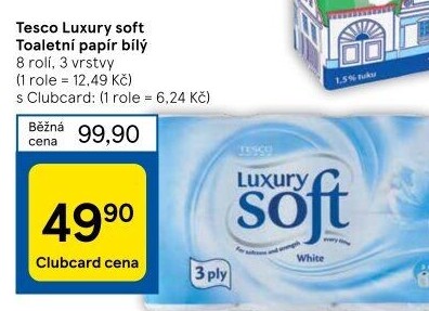 Toaletní papír 3vrstvý Luxury Tesco