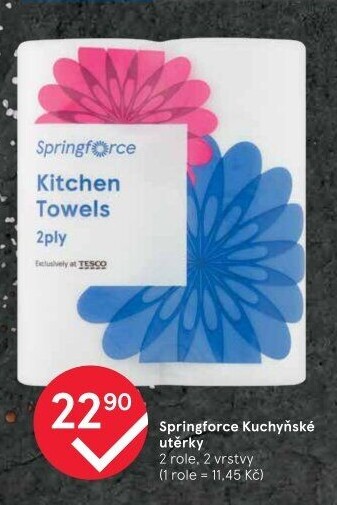 Utěrky kuchyňské 2vrstvé Springforce