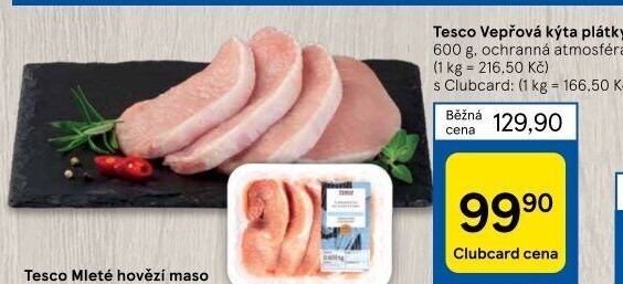 Vepřová kýta bez kosti Tesco