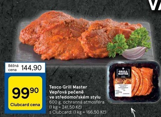 Vepřová pečeně marinovaná Grill Master Tesco